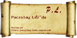 Paczolay Léda névjegykártya